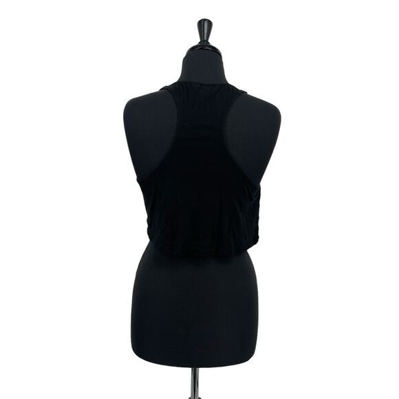 H&M Divided Women’s Black “Lost for Words” Racerback Crop Graphic Tank Top Sz S - Picture 2 of 10